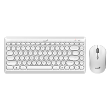 LuxeMate Q8000,RU,White, Genius Wireless Slim Keyboard + Mouse, USB