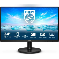 Philips 242V8LA - 24 Inch FHD Monitor, 75Hz, 4ms, VA, Speakers LowBlue, Flickerfree (1920 x 1080, 250 cd/m², HDMI/VGA/DP)