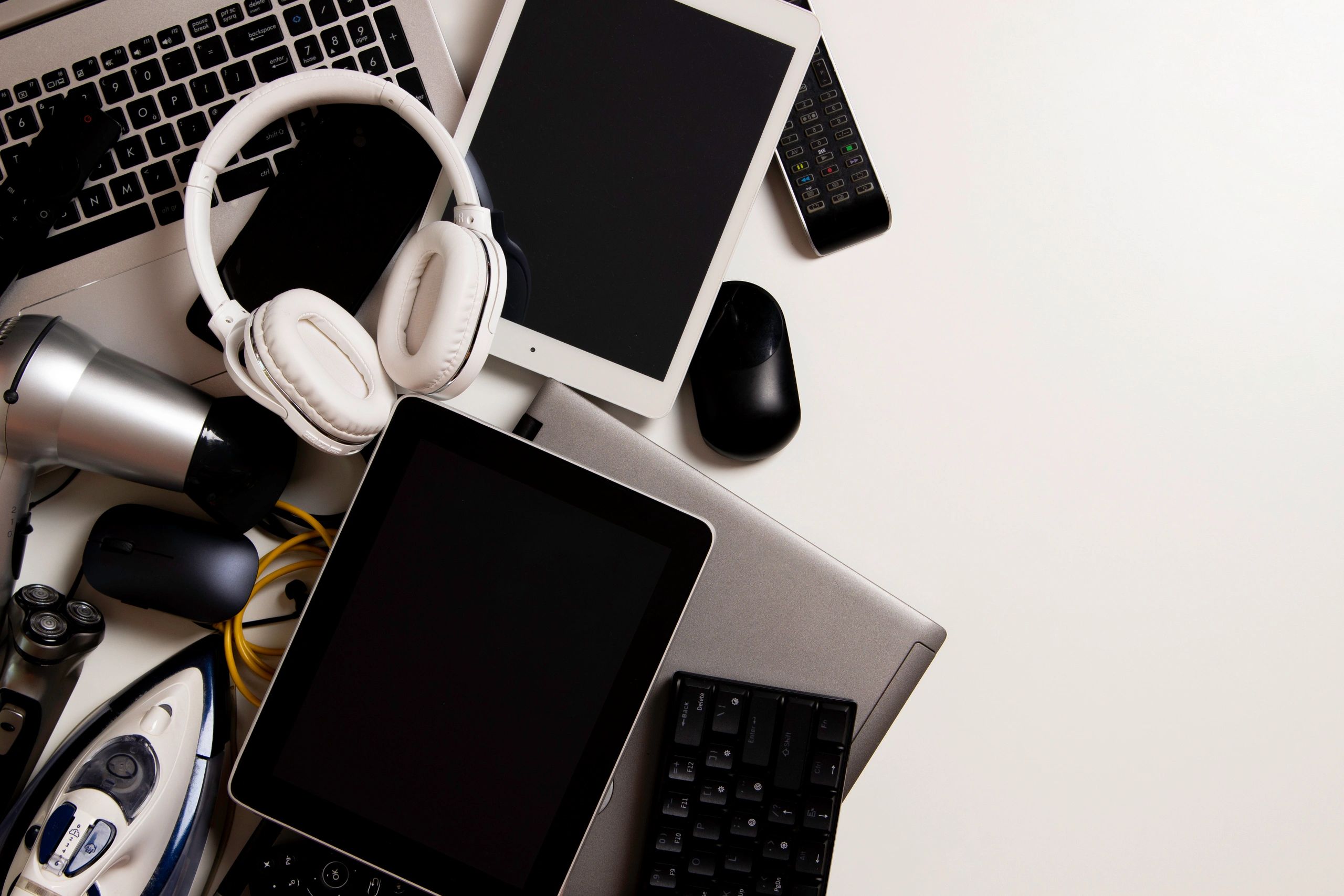 Electronics accessories displayed neatly for online shopping